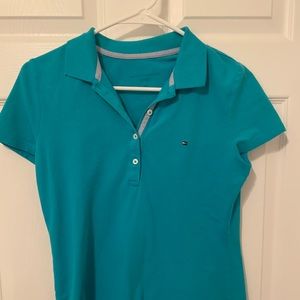 Blue polo shirt